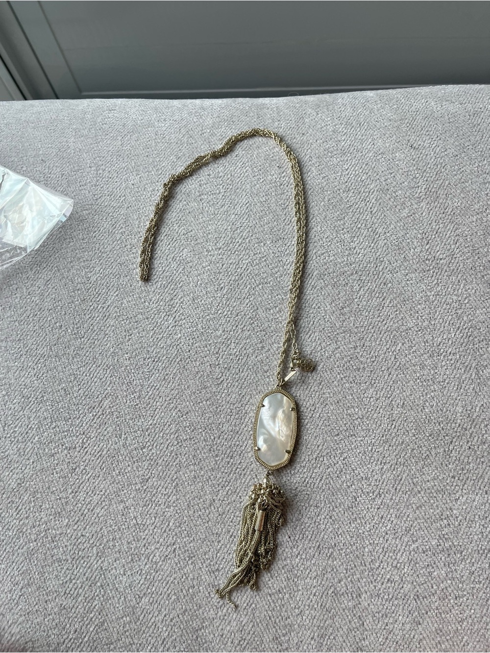 Kendra Scott Gold-Tone Pearl Pendant Tassel Necklace - Women Jewelry